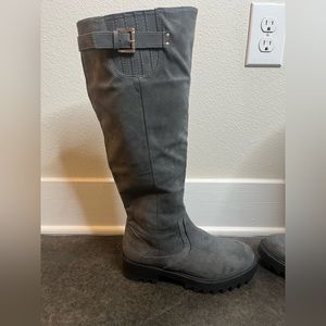 Gray Tall Boots